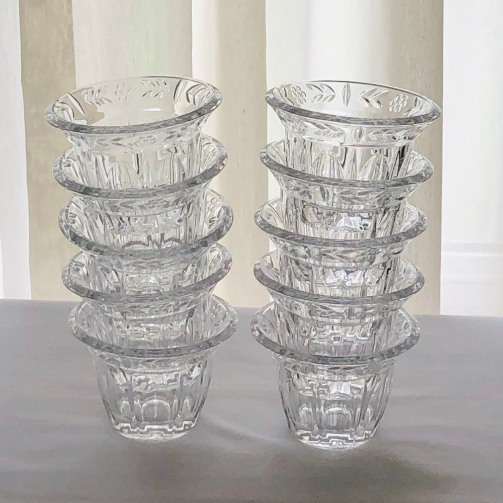(10) Glass Votive Candle Holder Custard Dishes
